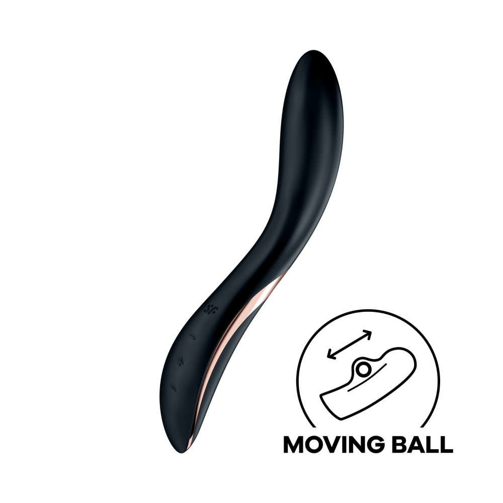 Вибратор - Вибратор для зоны G с подвижным шариком Rrrolling Explosion цвет: черный Satisfyer (Германия)