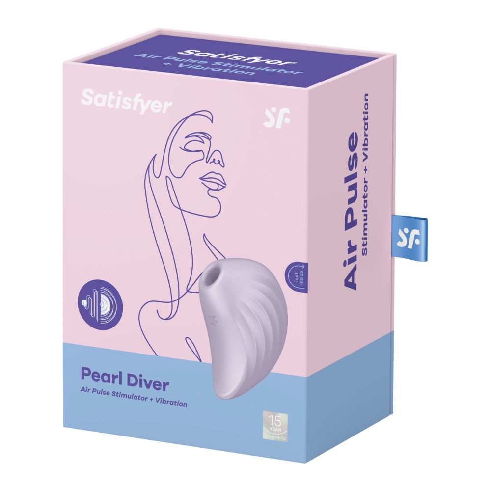 Мастурбатор - Вакуумный стимулятор клитора Pearl Diver цвет: фиолетовый Satisfyer (Германия) 1