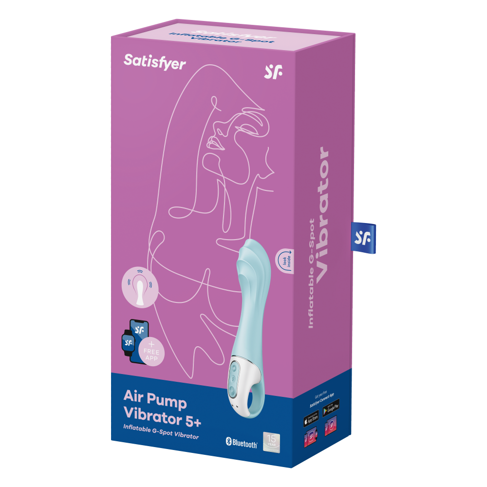 Вибратор - Смарт вибратор надувной Air Pump Vibrator 5 цвет: голубой Satisfyer (Германия) 2