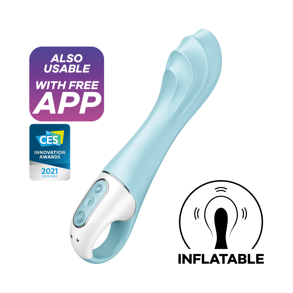 Вибратор - Смарт вибратор надувной Air Pump Vibrator 5 цвет: голубой Satisfyer (Германия) 1