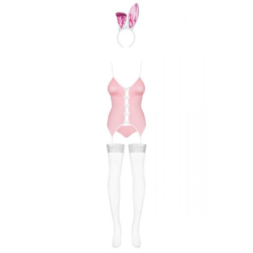 Эротическое белье - Комплект зайчика розовый Bunny suit S/M 2