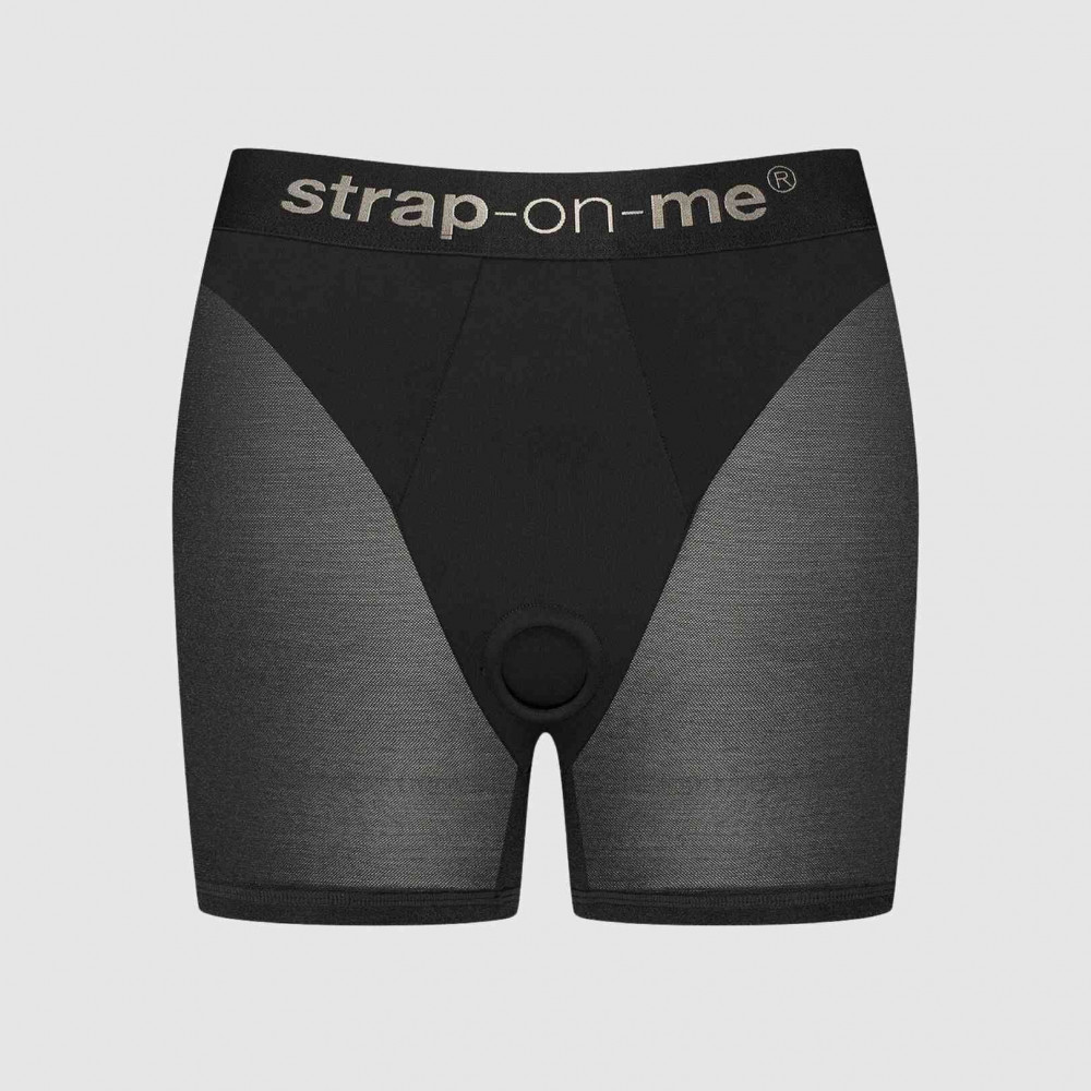 Страпоны - Шорты с фиксацией дилдо Strap-On-Me Harness Lingerie Halo - XL - Black