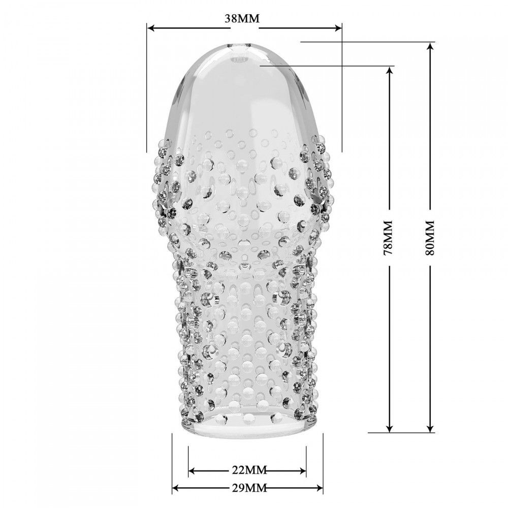 - Насадка стимулирующая Pretty Love - Becks Clear TPR, BI-026290M 6