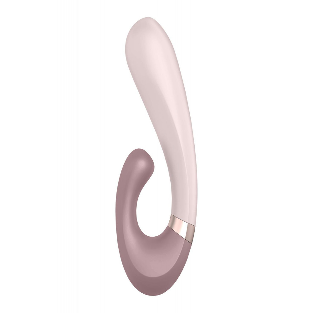 Вибратор - Подвійний смарт вібратор із функцією нагріву Satisfyer Heat Wave Connect App Mauve 3