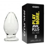 Анальний плаг зі скла EGZO EAP-C (довжина 7 см, діаметр 4.1 см )