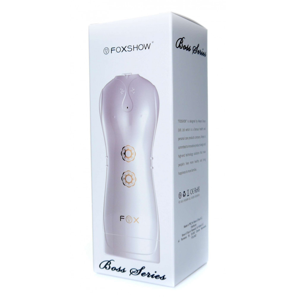 Мастурбаторы вагины - Мастурбатор с вибростимуляцией FOXSHOW Vibrating and Flashing Masturbation Cup White USB 7+7 Function, BS6300038 1