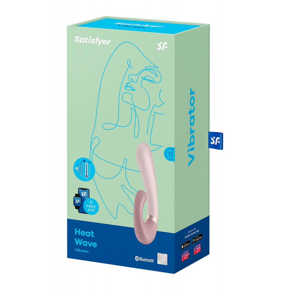 Вибратор - Подвійний смарт вібратор із функцією нагріву Satisfyer Heat Wave Connect App Mauve 1