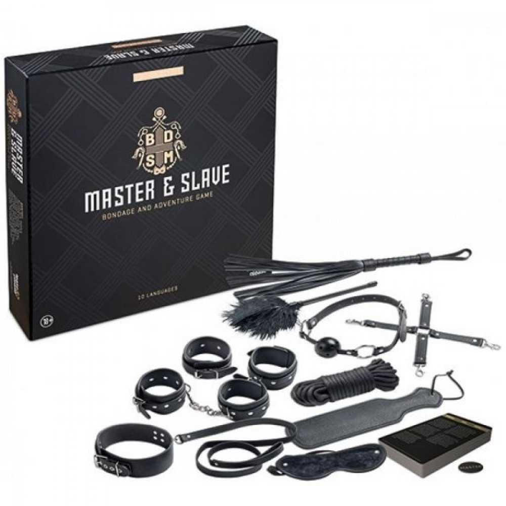 Подарочные наборы - Набор БДСМ 10 предметов Master & Slave, Black