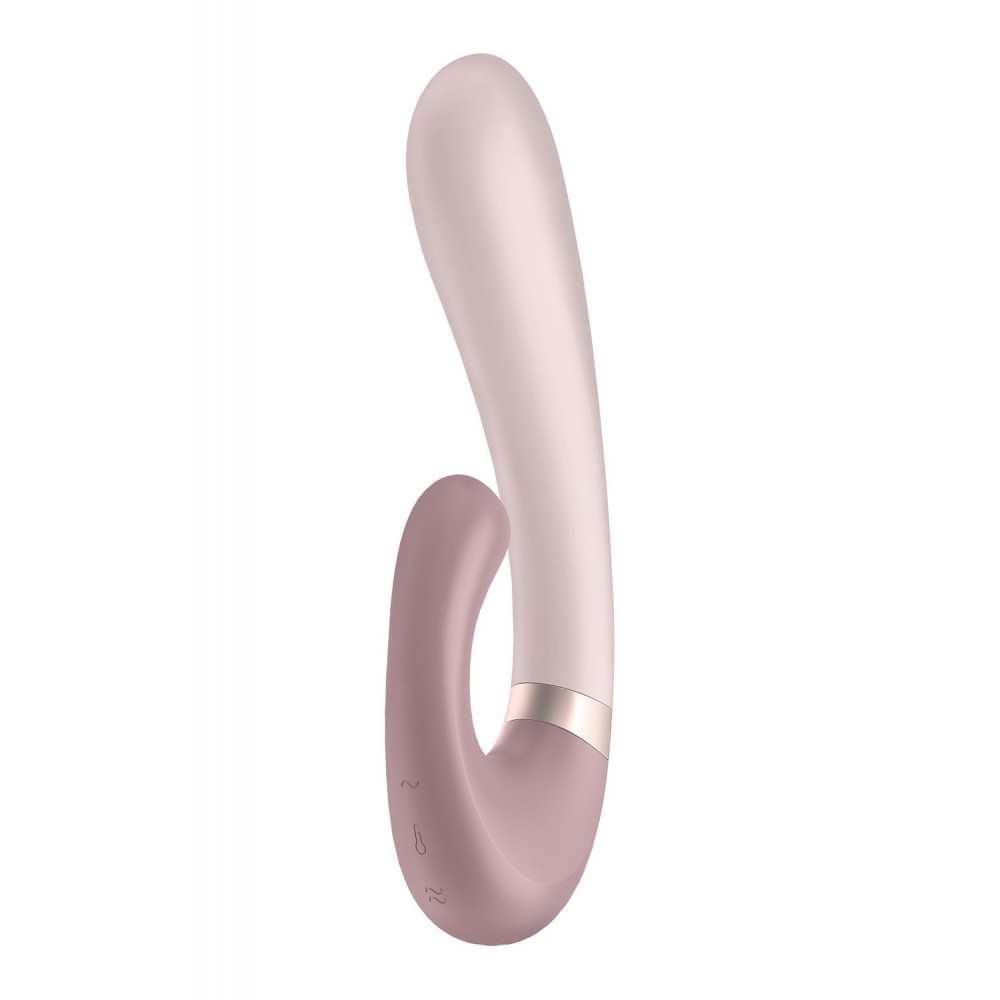 Вибратор - Подвійний смарт вібратор із функцією нагріву Satisfyer Heat Wave Connect App Mauve 2