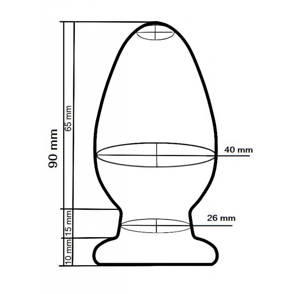 Разное - Анальный плаг из стекла EGZO EAP-C ( длина 7 см, диаметр 4.1 см ) 2