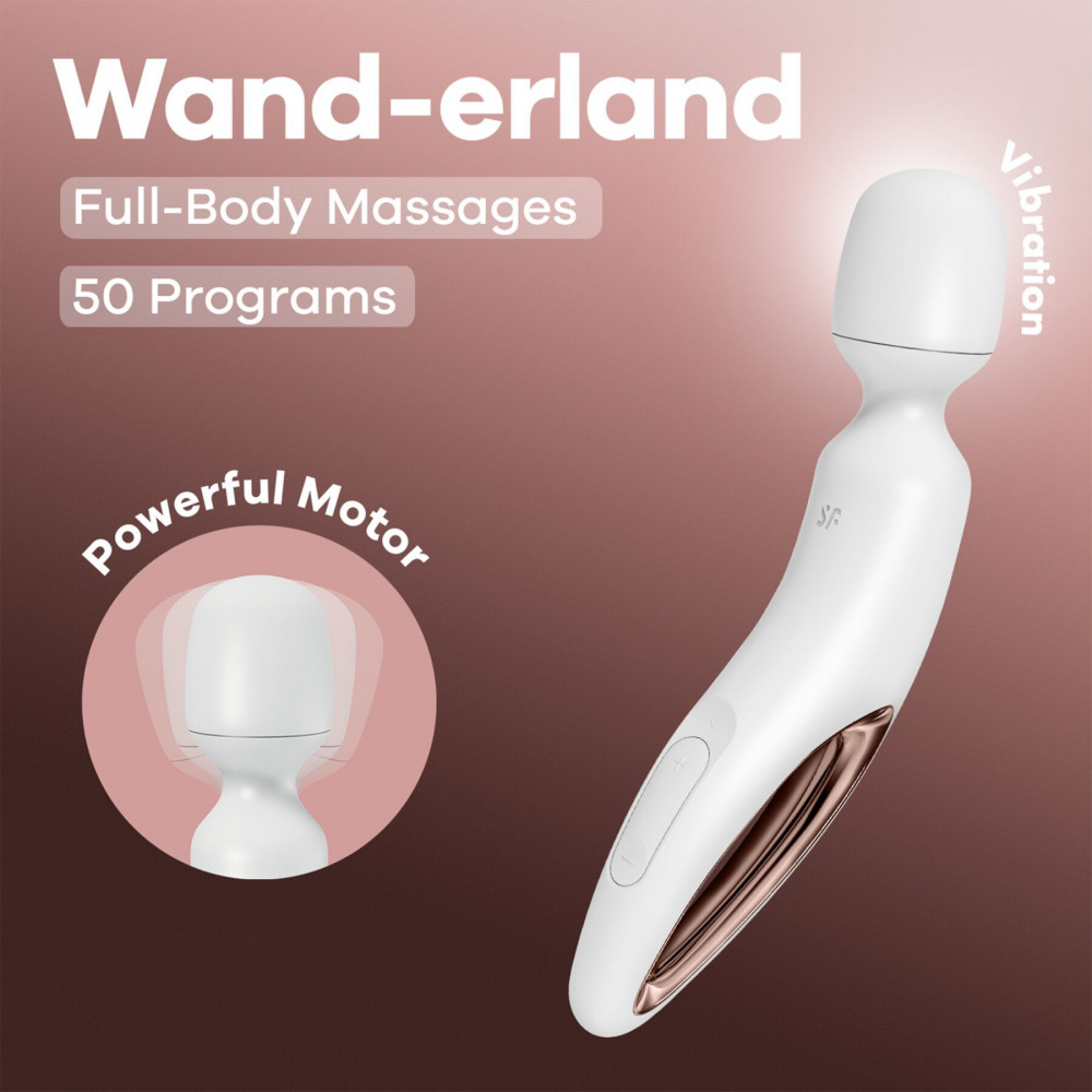 Секс игрушки - Вибромассажер Satisfyer Wand-erland (White/Rosegold) (мятая упаковка!!!) 6