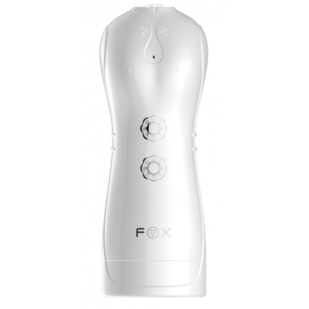 Мастурбаторы вагины - Мастурбатор с вибростимуляцией FOXSHOW Vibrating and Flashing Masturbation Cup White USB 7+7 Function, BS6300038 8