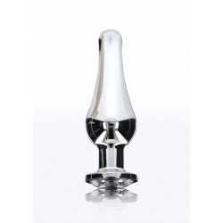 Анальная пробка с кристаллом Toy Joy Diamond Bum Bijou серебристый, Medium