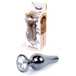 Анальная пробка Boss Series - Jewellery Dark Silver BUTT PLUG Clear, BS6400057