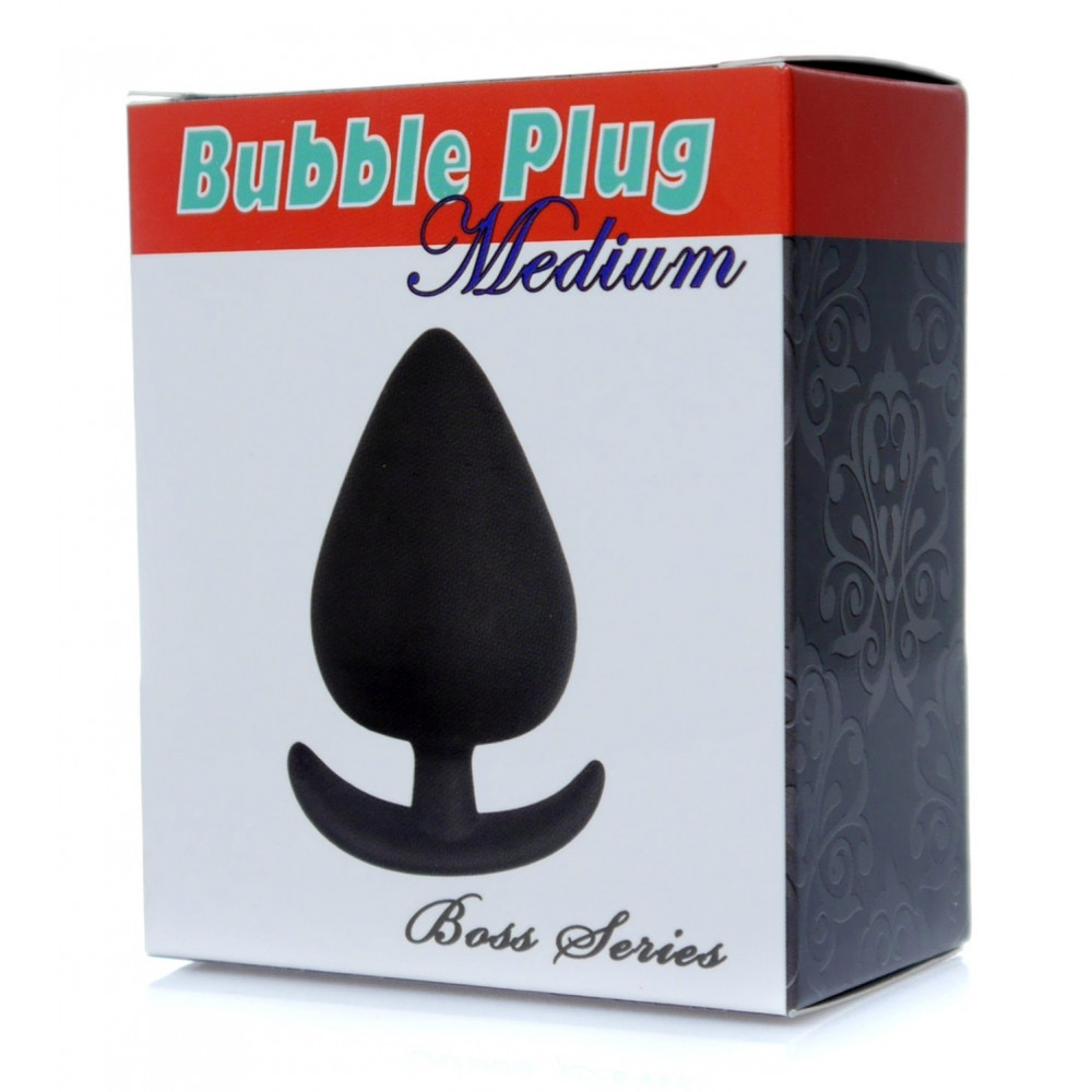 Анальные игрушки - Анальный плаг Boss Series - Bubble Plug Medium Black, BS6700060