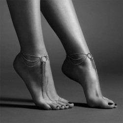 Браслеты для ног Bijoux Indiscrets Magnifique Feet Chain, серебристые