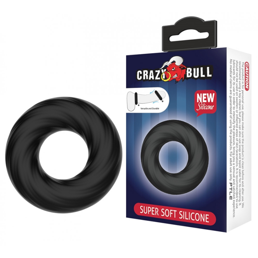 Эрекционные кольца и насадки на член - Эрекционное кольцо Crazy Bull Super Soft Silicone, BI-210181