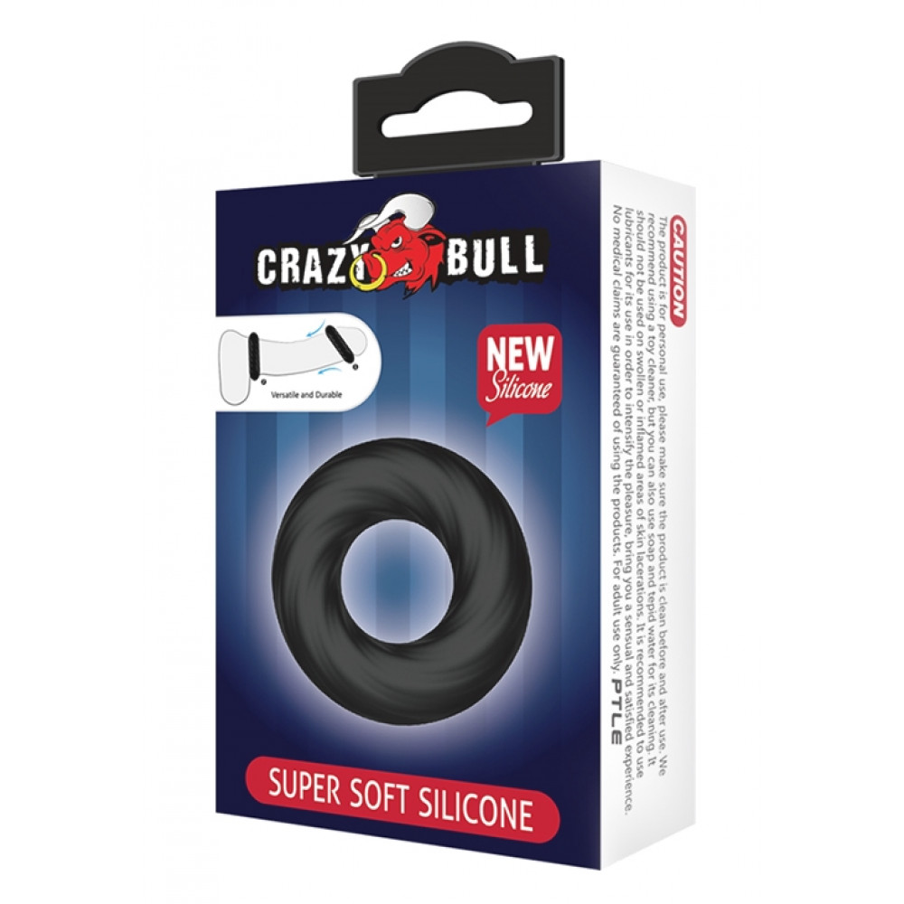 Эрекционные кольца и насадки на член - Эрекционное кольцо Crazy Bull Super Soft Silicone, BI-210181 1