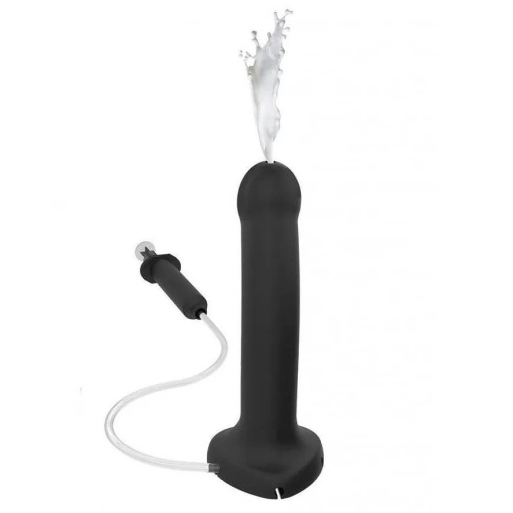 Секс игрушки - Фалоиммитатор с семяизвержением Strap-On-Me, черный, размер L, 19.6 х 3.6 см 1