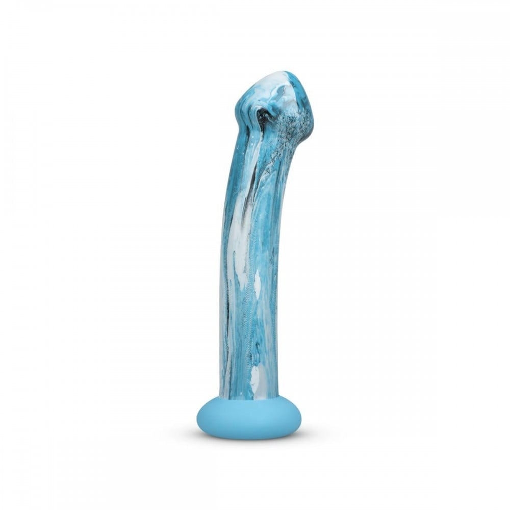 Анальная пробка - Фаллоимитатор нереалистичный Gildo из стекла, голубой