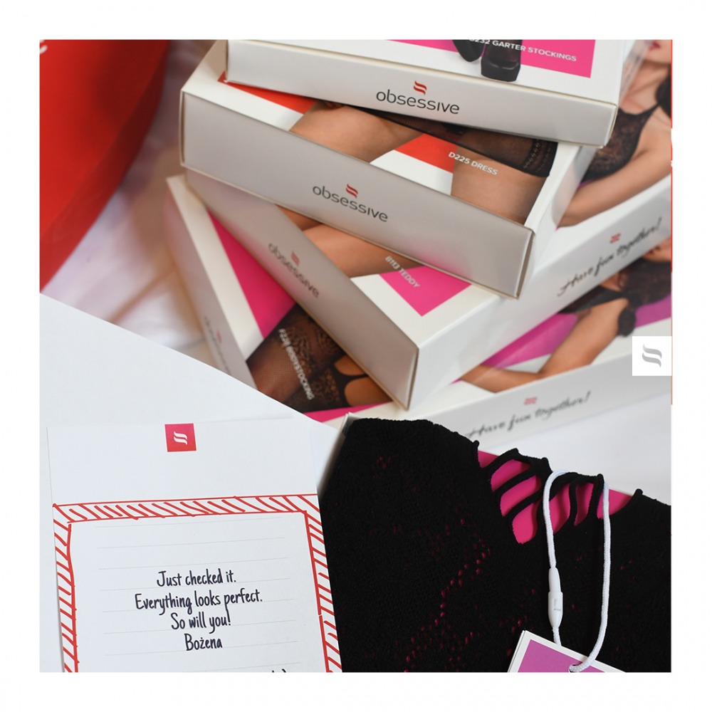 Разное - Комплект кружевной Obsessive Joylace с вкраплениями жемчужин, черный, L/XL 5