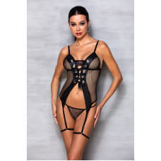 Корсет и стринги черный S/M BETH CORSET - Passion
