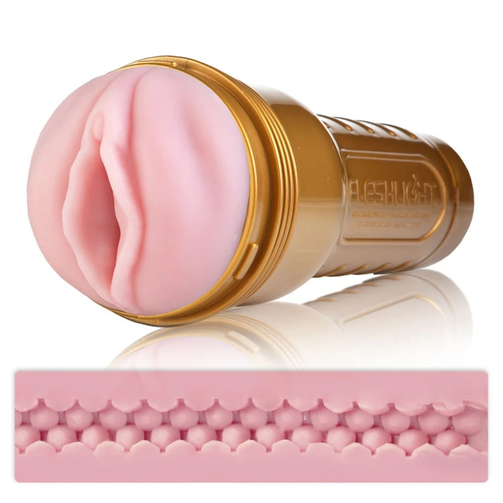 Секс игрушки - Мастурбатор вагина в колбе Fleshlight Pink Lady Stamina Training Unit, киберкожа, рельефный