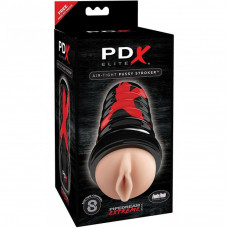 Мастурбатор вагіну в колбі Pipedream PDX Elite Air Tight Pussy Stroker чорний-тілесний