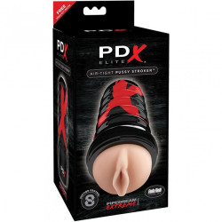 Мастурбатор вагіну в колбі Pipedream PDX Elite Air Tight Pussy Stroker чорний-тілесний