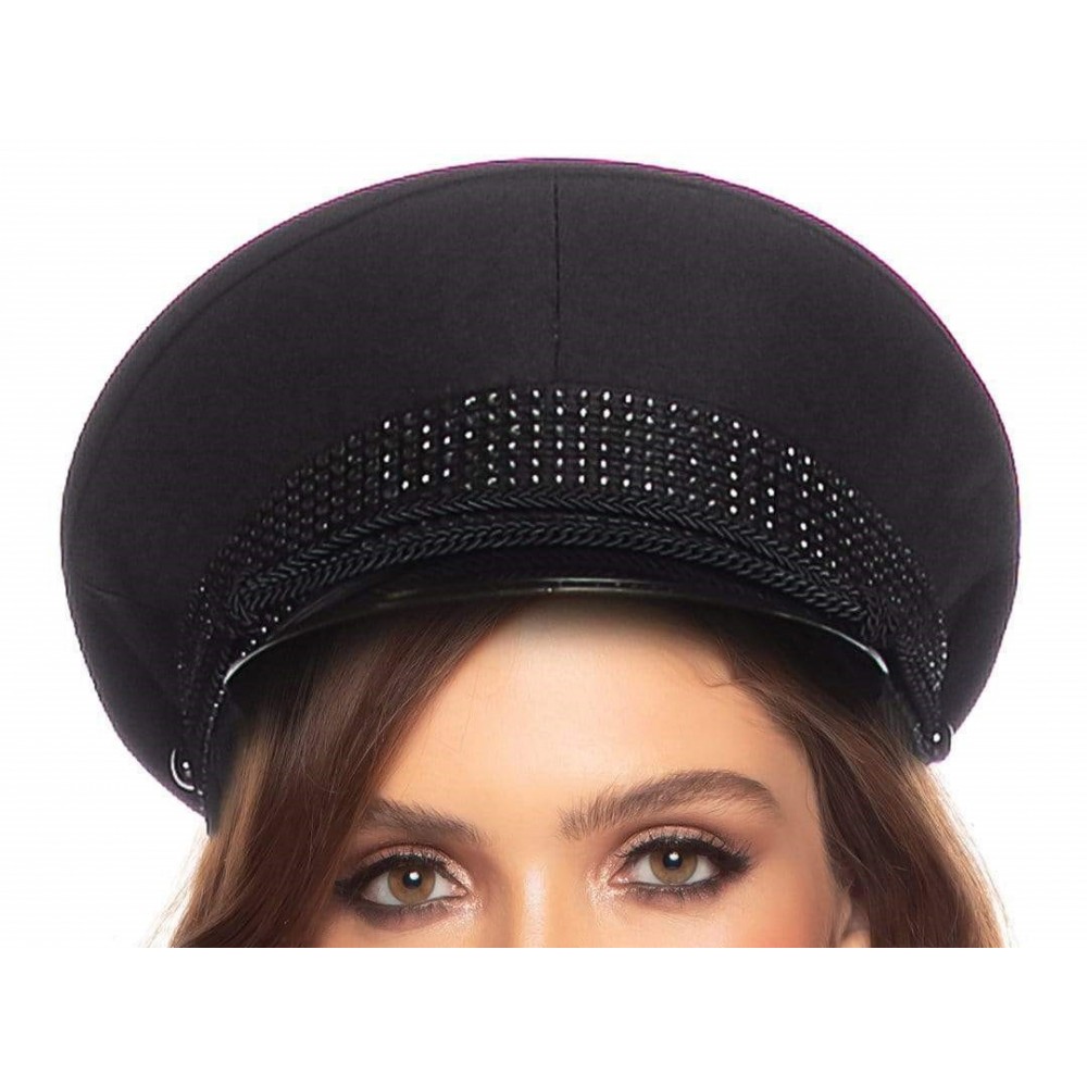  - Офицерская шляпа Festival Officer Hat от Rhinestone Leg Avenue, черная 1