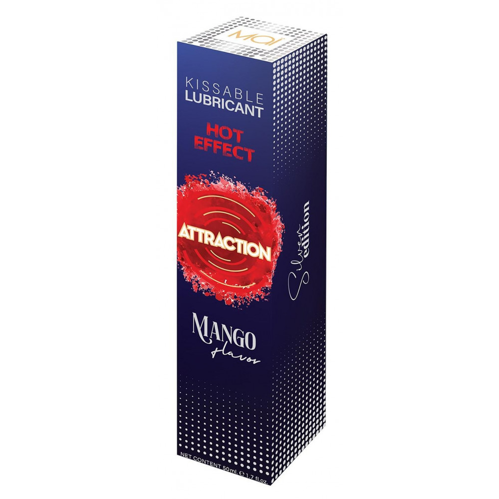 Лубриканты - Оральный лубрикант на водной основе с согревающим эффектом и ароматом манго Mai - Attraction Kissable Lubrikant Hot Effect Mango, 50 ml 4