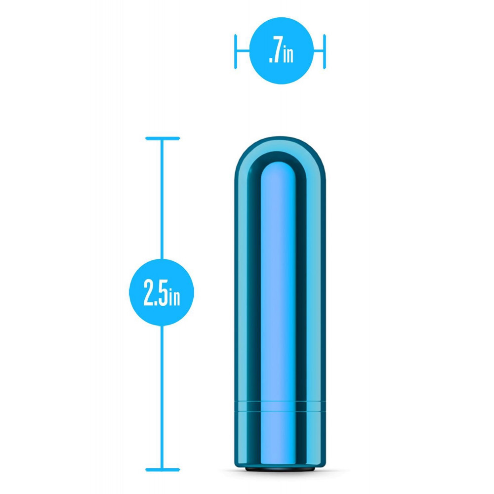 Разное - Перезаряжаемая вибрирующая пуля Blush Kool Vibes Mini голубая 3