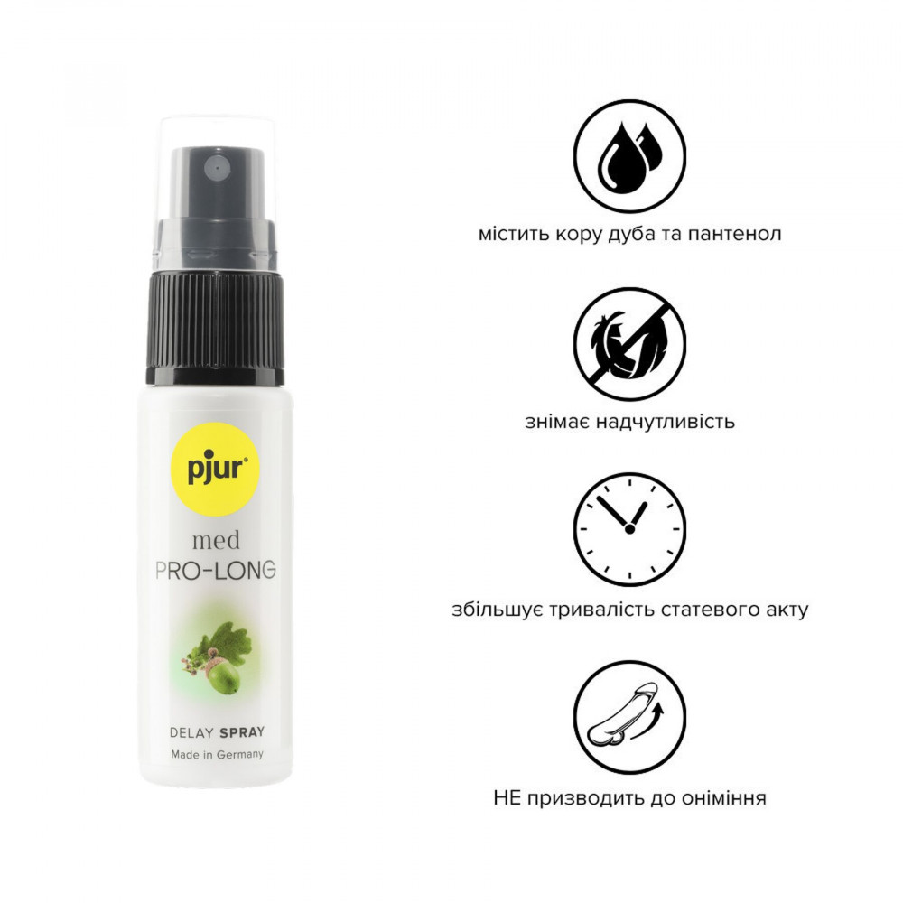 Пролонгаторы и смазки - Спрей-пролонгатор pjur med Pro-long Spray 20 мл, с экстрактом дубовой коры и пантенолом 11