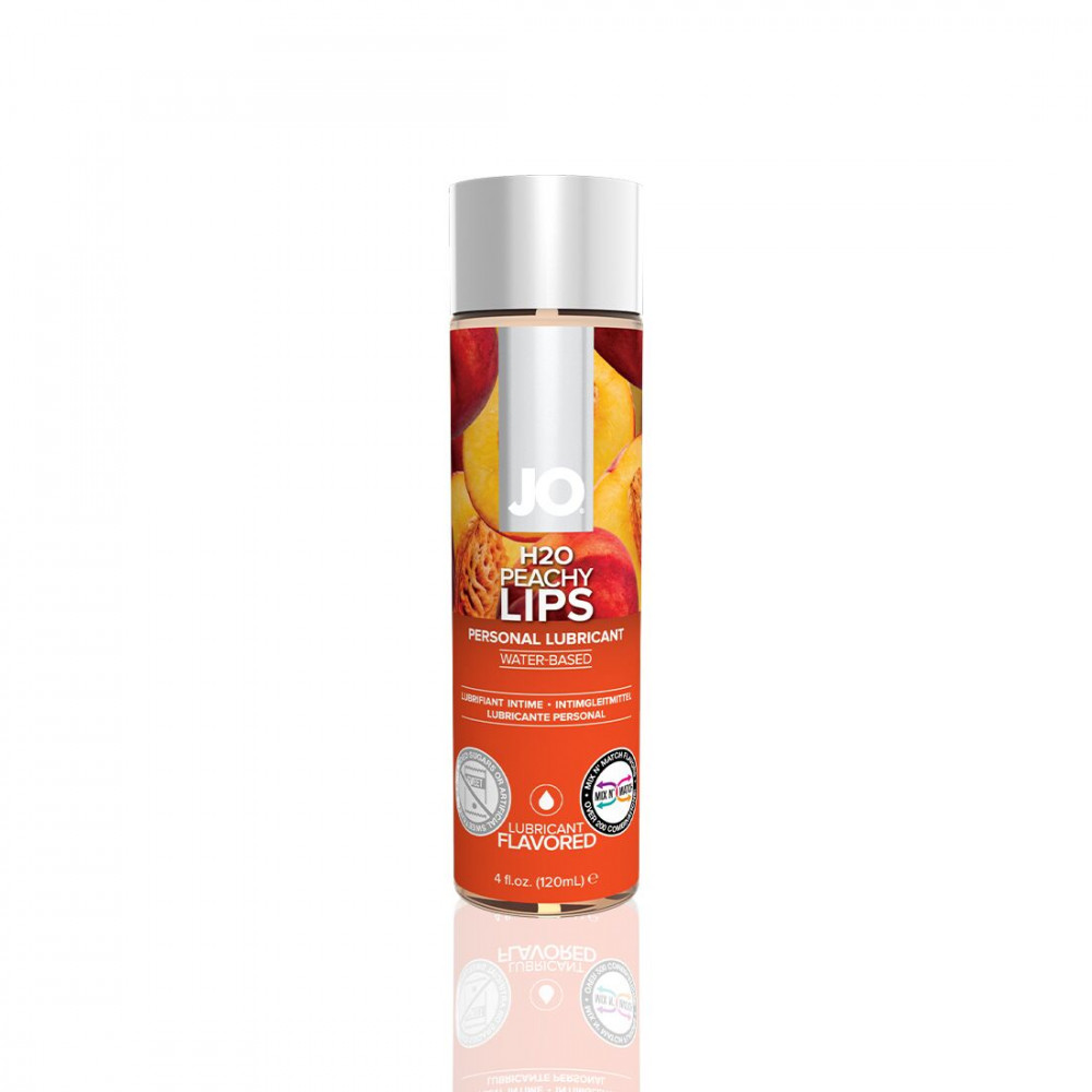 Оральные смазки - Смазка на водной основе System JO H2O — Peachy Lips (120 мл) без сахара, растительный глицерин
