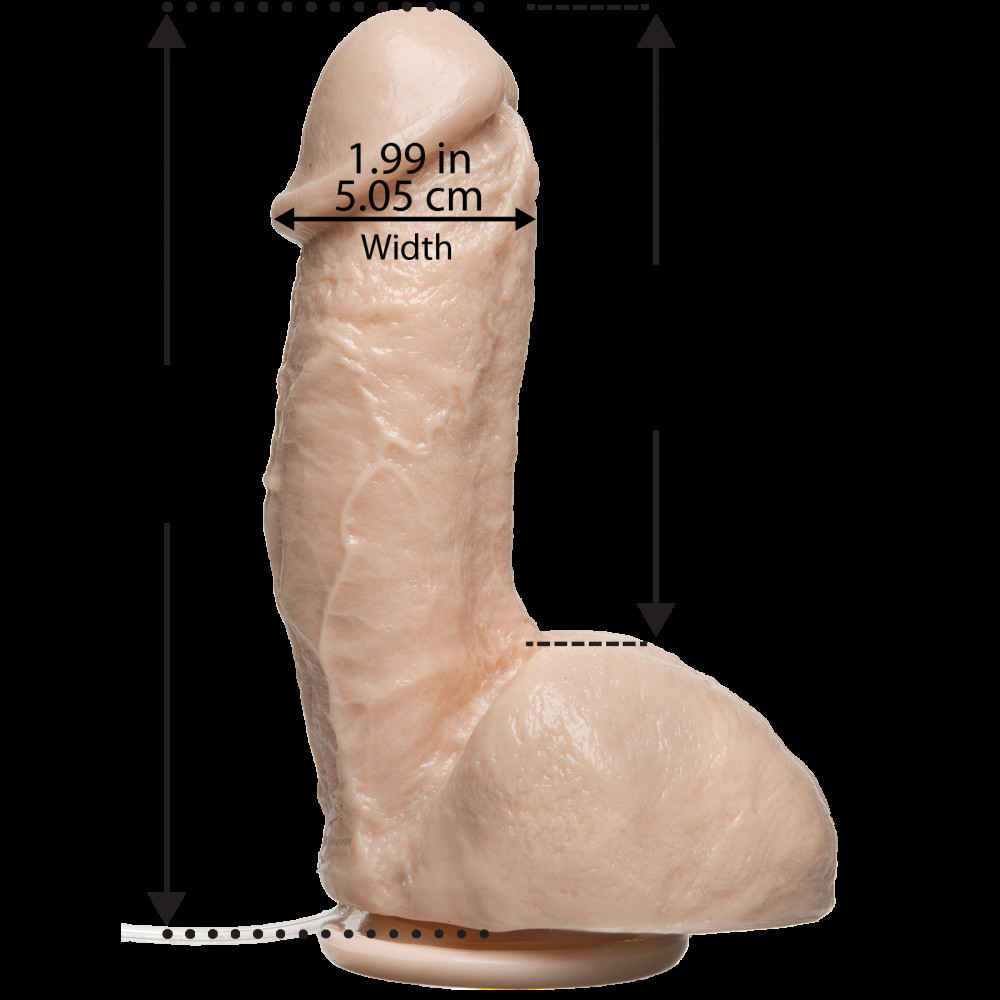 Фаллоимитатор - Кончающий фаллоимитатор Doc Johnson The Amazing Squirting Realistic Cock, ПВХ, диаметр 5,1см 3