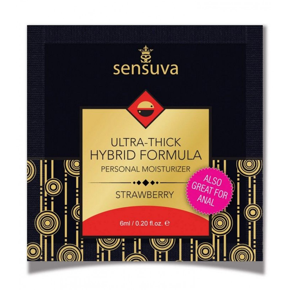 Смазка на водной основе - Пробник Sensuva - Ultra-Thick Hybrid Formula Strawberry (6 мл)