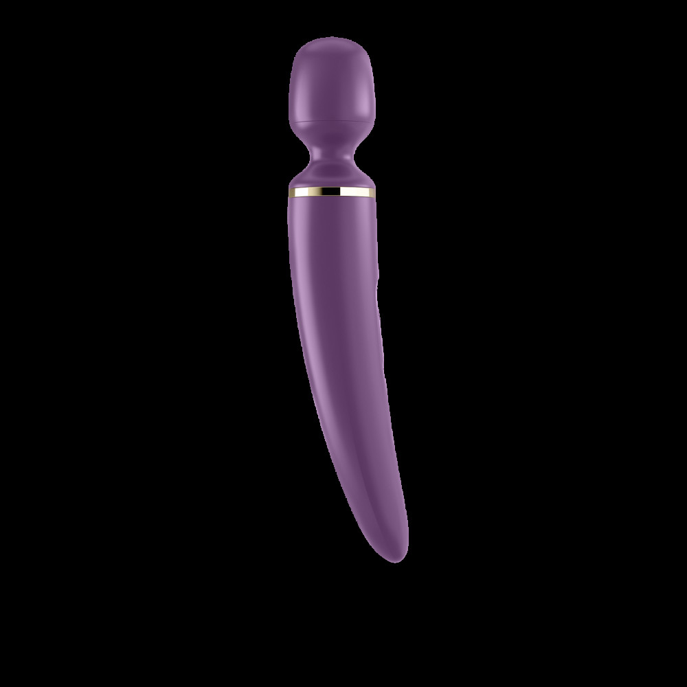 Вибромассажеры - Вибромассажер Satisfyer Wand-er Woman (Purple/Gold) водонепроницаемый, мощный, размер XXL 3