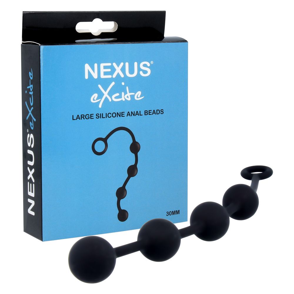 Анальные бусы и цепочки - Анальные шарики Nexus Excite Large Anal Beads, силикон, макс. диаметр 3 см 2