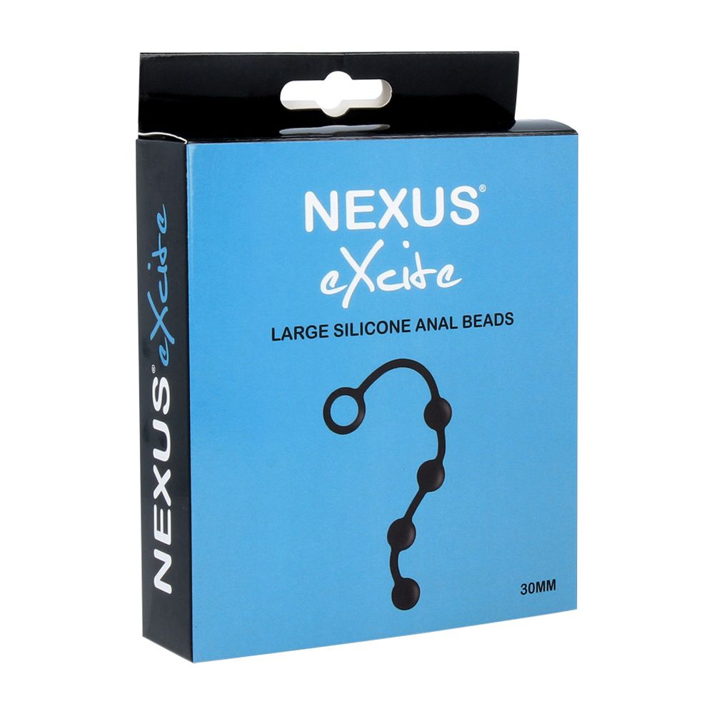 Анальные бусы и цепочки - Анальные шарики Nexus Excite Large Anal Beads, силикон, макс. диаметр 3 см 1