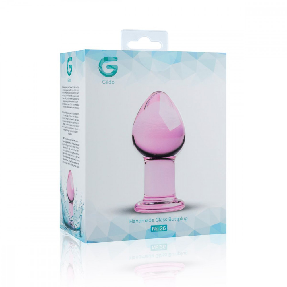 Анальная пробка - Розовая анальная пробка из стекла Gildo Pink Glass Buttplug No. 27 4