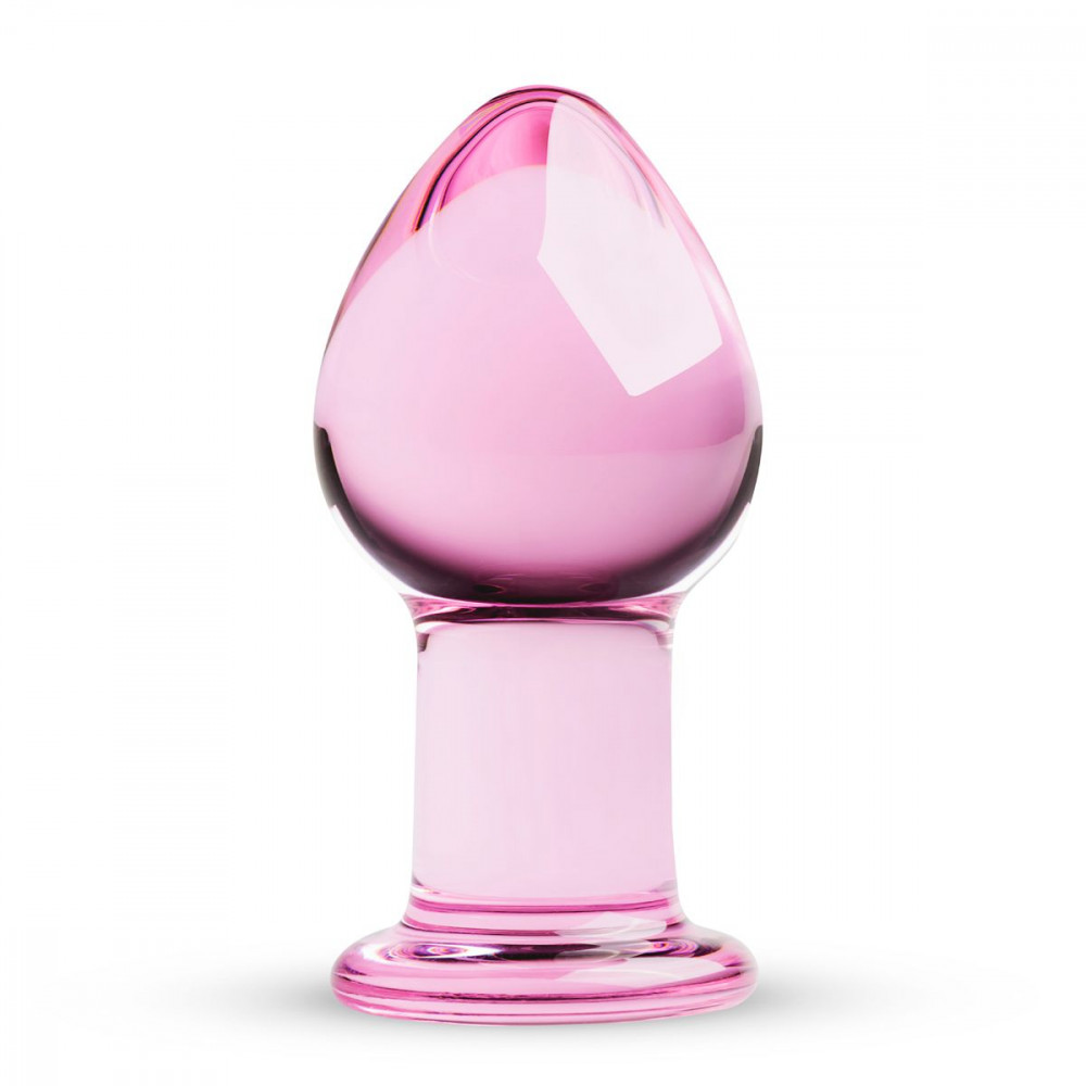 Анальная пробка - Розовая анальная пробка из стекла Gildo Pink Glass Buttplug No. 27