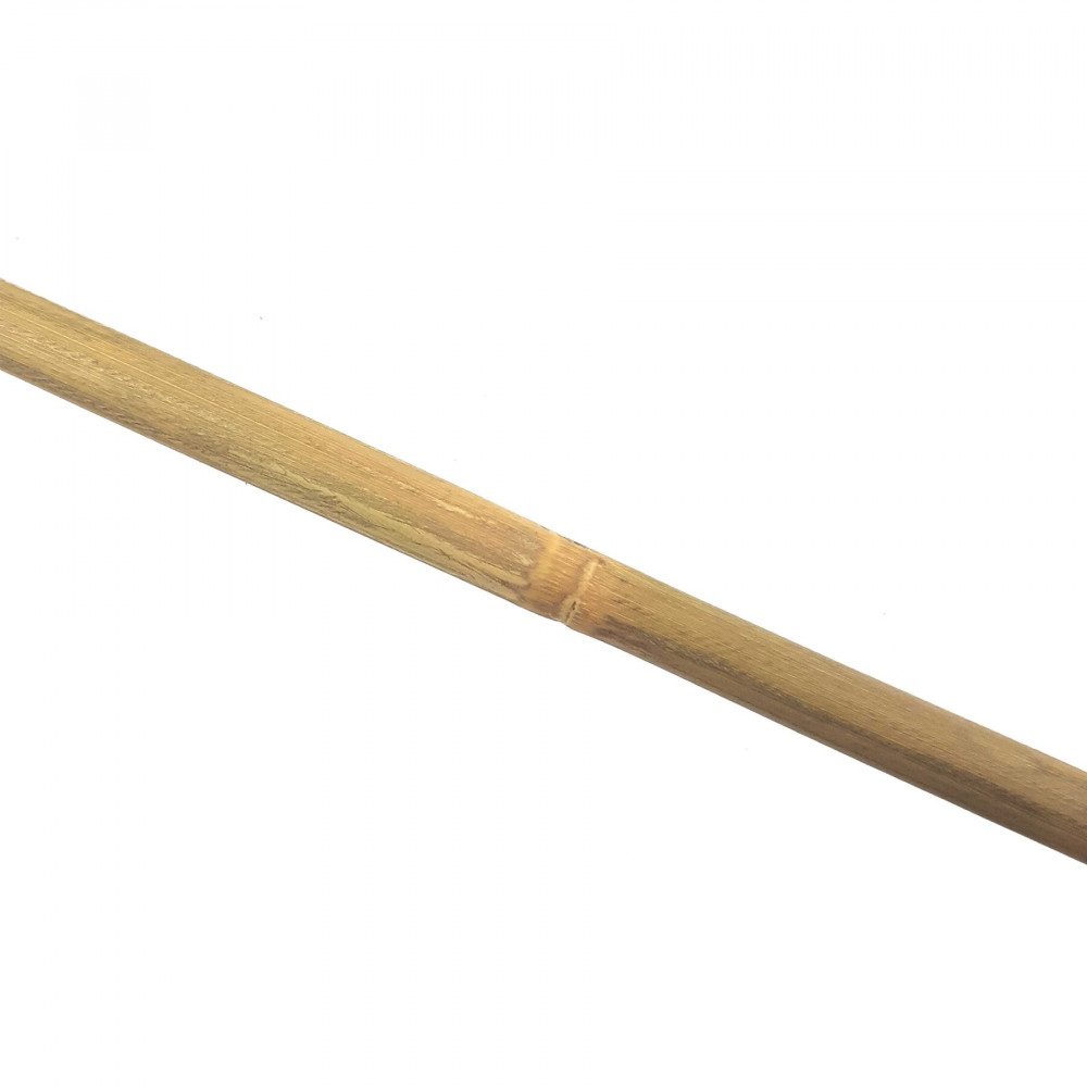 БДСМ плети, шлепалки, метелочки - Трость бамбуковая 75 см , рукоятка натуральная кожа, черно-золотая 2