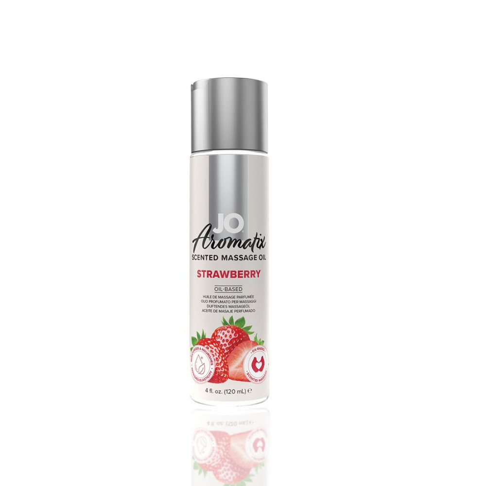 Массажные масла - Натуральное массажное масло System JO Aromatix — Massage Oil — Strawberry 120 мл