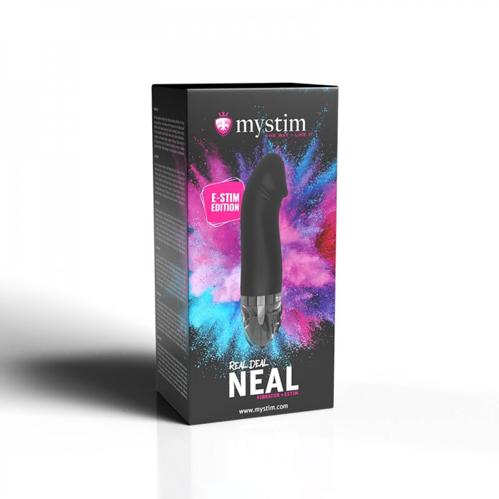 Різне - Вібратор з електростимуляцією Mystim Real Deal Neil Black Edition 7