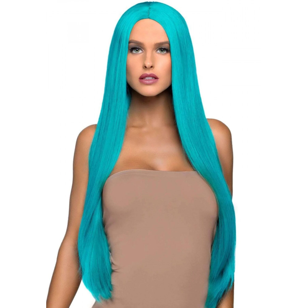 Аксессуары для эротического образа - Парик Leg Avenue 33″ Long straight center part wig turquoise