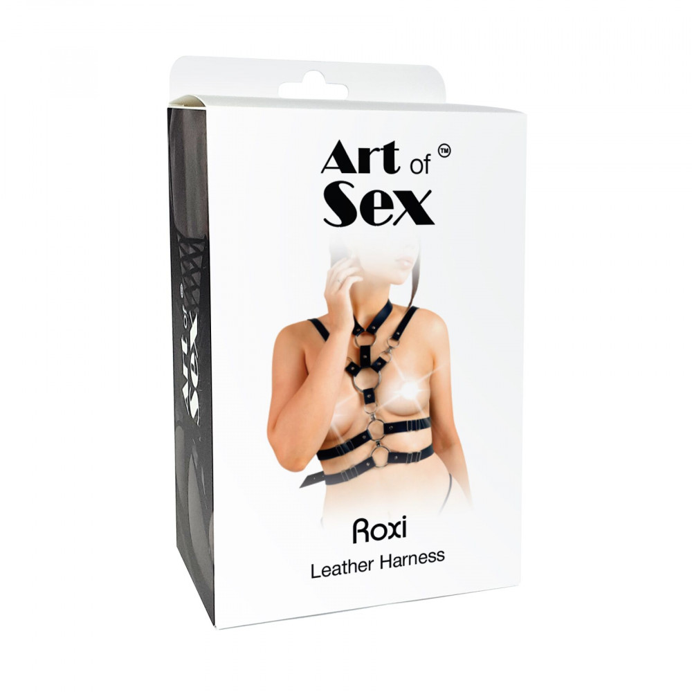 Чокеры, портупеи - Сексуальная женская портупея Art of Sex - Roxi, размер XS-2XL, цвет черный 4