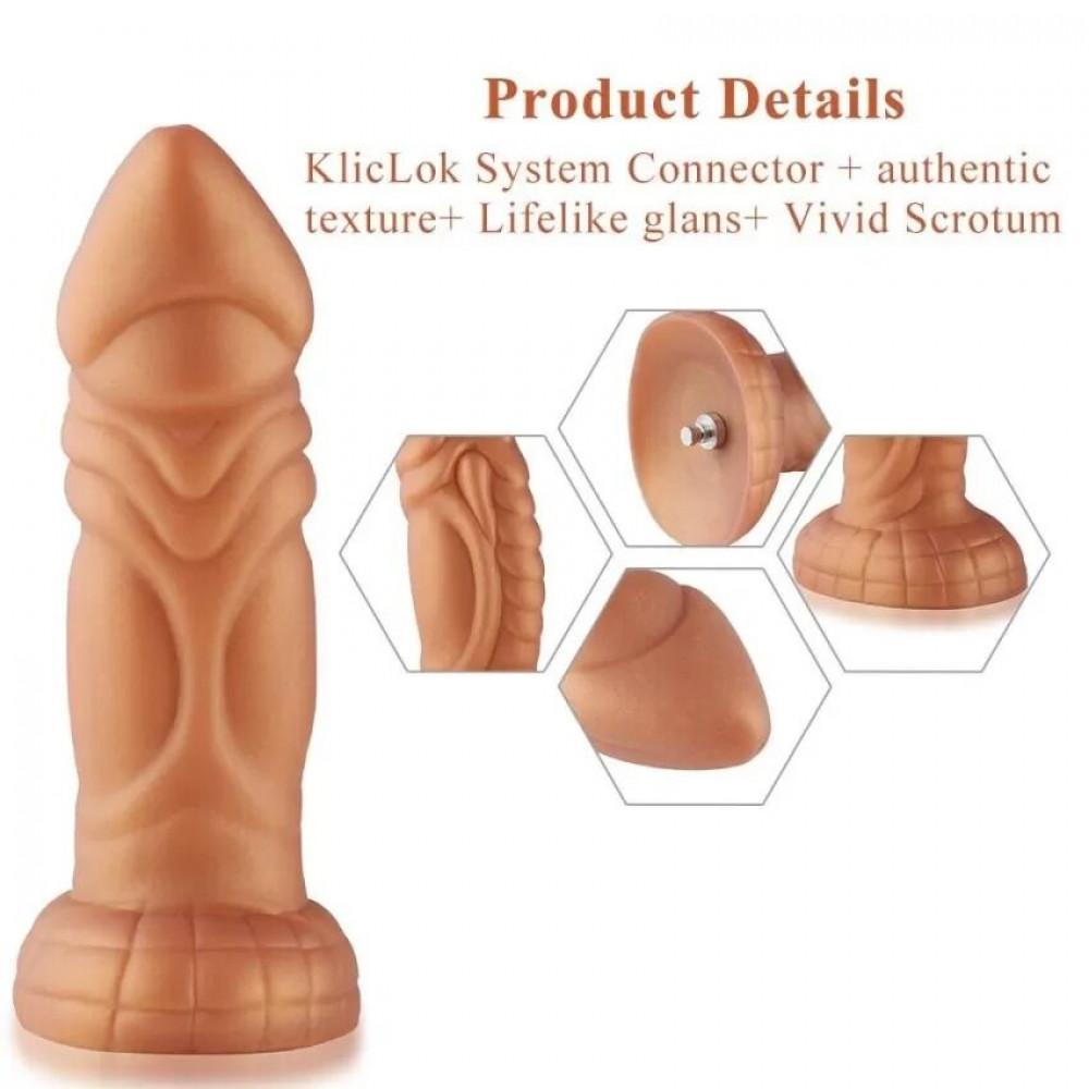 Фаллоимитаторы с вибрацией - Силиконовый дилдо с вибрацией Hismith Slightly Curved Vibrating Silicone Dildo Monster Series 3