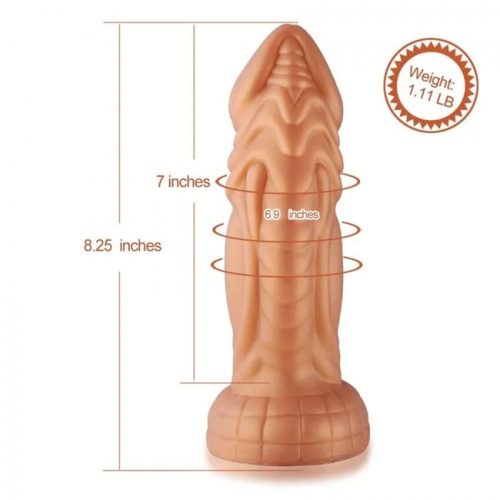 Фаллоимитаторы с вибрацией - Силиконовый дилдо с вибрацией Hismith Slightly Curved Vibrating Silicone Dildo Monster Series 1