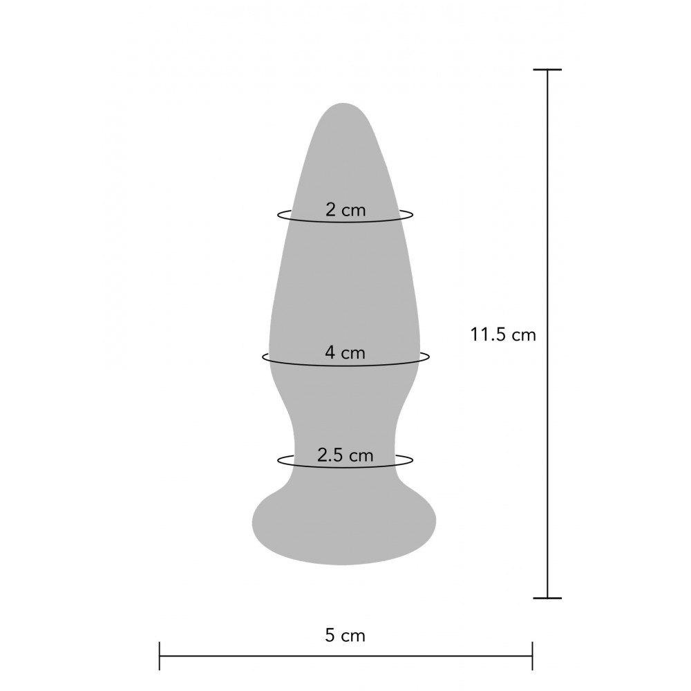 Разное - Стеклянная анальная пробка с вибрацией ToyJoy Buttocks конической формы, синяя 7
