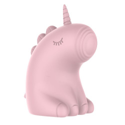 Стимулятор клитора с пульсацией UNIVIBE Единорог, 5 режимов, розовый